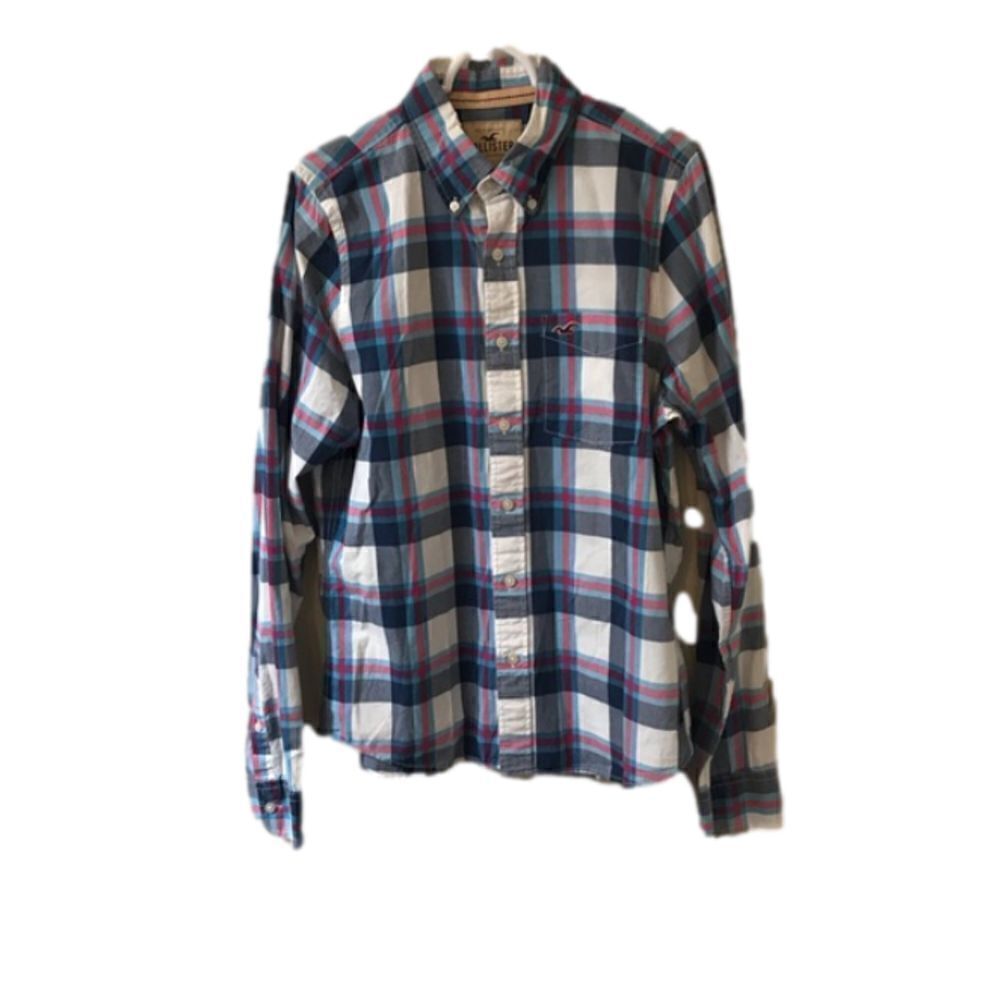 Hollister Plaid 100% Cotton Button Down Shirt